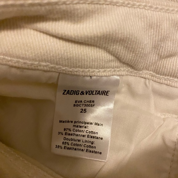 NWT Zadig & Voltaire Eva Cher Moto Zipper Jeans - Picture 5 of 6